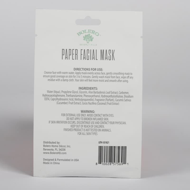 Three Side Seal Hang Hole Facial Mask Bag 2